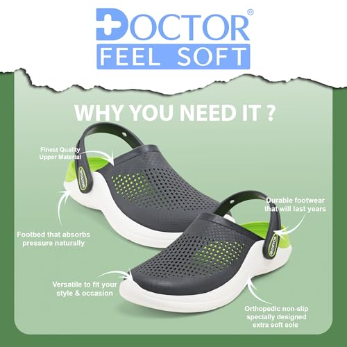 Image of Men EVA Clogs with Adjustable Back Strap | Lightweight Cushioned Footbed | Anti-Slip Sole | Everyday Wear Indoor & Outdoor Sandals for Men