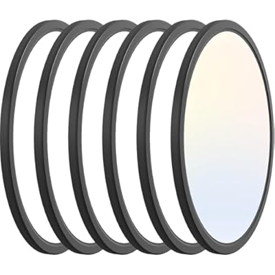 zemty 6Pack 12 Inch LED Flush Mount Ceiling Light, 28W 3200lm Black Thin Flat Surface Mount Lights, 3 Color Temperature in One 3000k/4500k/6000K Low Profile Lighting Fixture for Bathroom Kitchen