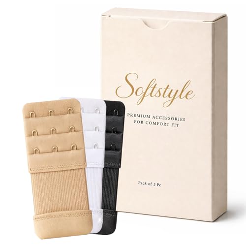 Image of SOFTSTYLE Premium Bra Extenders for Women 3 Hook 2 Hook Combo