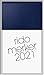 Produktbild rido/idé 7035003381 Tischkalender Merker, 1 Seite = 1 Tag, 108 x 201 mm, Miradur-Einband dunkelblau, Kalendarium 2021