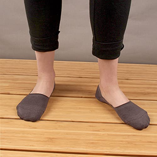 Image of Women's Rayon from Bamboo Fiber No Show Thin with Thick Comfort Sole Socks - 3 pairs