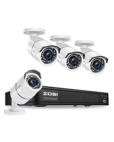 ZOSI 5MP Lite CCTV 8-channel DVR + 4x1080P Bullet Cameras