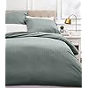 AmazonBasics deluxe microvezel dekbedovertrek set met kussensloop(en) – 240 x 220 cm, donkergrijs