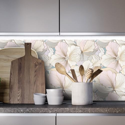 Papel tapiz para armario de cocina lavable que transforma espacios pequeños con luz 6