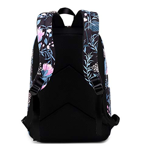 Joymoze-Fashion-Leisure-Backpack-for-Girls-Teenage-School-Backpack-Women-Print-Backpack-Purse-Black-Flower