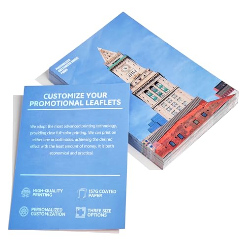 YEEHAW Custom Flyers, 500/1000/2000 Bulk Printed Promotional Business Flyers with Your Photo Logo Text, Full Color Marketing Handouts for Business, Events, Menus, A4 (11“x8”) A5 (8”x5.5“) A6 (5.5”x4“)