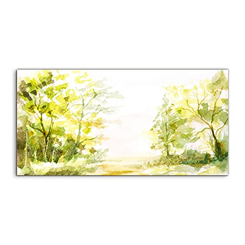 Photo sur verre trempé salon Coloray 120x60cm decoration murale aquarelle