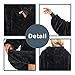 Kipswiza Blanket Hoodie - Wearable Blankets Oversized Soft Cozy Flannel Sweatshirt Blanket with Sleeves and Giant Pockets for Adult Women Men Family Friends Black