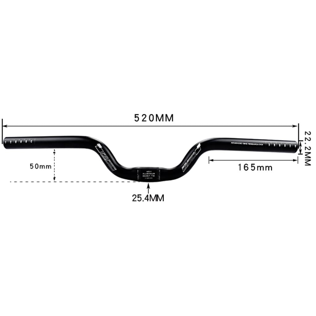 KALLOY UNO APPENDICI ESTENSIONI MANUBRIO ALLUMINIO FISSO NERO BICI BIKE