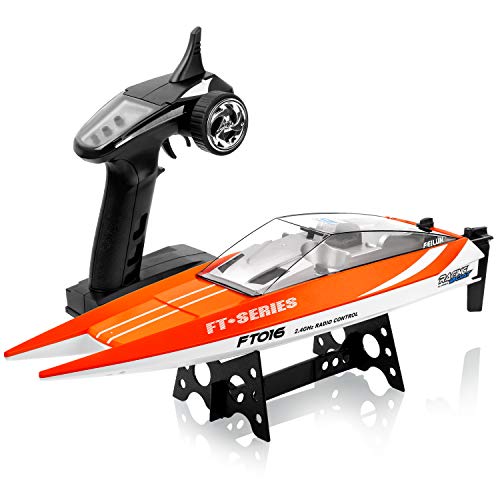 Remote Control Boat for Pool and Lake, SUPER JOY FT016 2.4Ghz RC Boats for Kids or Adults, High Speed Toys Boat for Boys or Girls