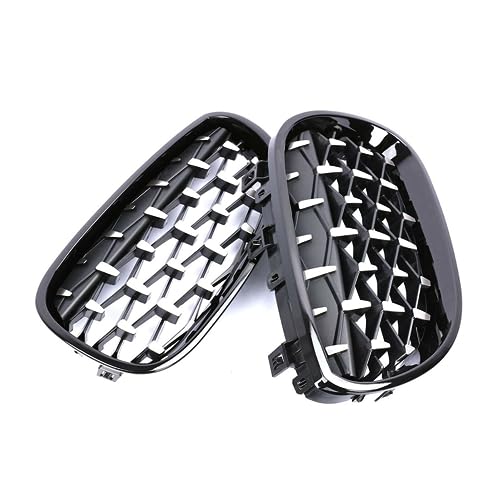 Grille de Calandre Diamant E60 E61 pour BMW Série 5 2003-2010 Météore Noir