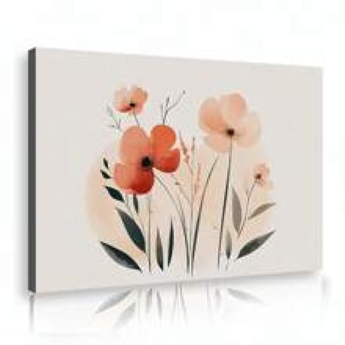 Impressions pour décoration intérieure de fleurs colorées roses et oranges 80x120