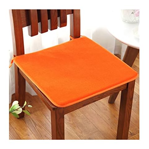JLWM Chair Pad Solid Color Square, Seat Cushion Plush Sponge Thick Seat Pad Chair Cushion With Ties Not-slip For Home Dining Chair Office-10-40x40cm Cover