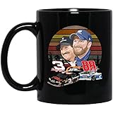 Dale Earnhardt and Dale Earnhardt Jr. forever love vintage  11 oz. Black Mug
