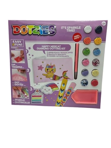 BANDAI Dotzies Happy Mercat Diamond Dotting Kit, Create 3 Accessories with 2,000+ Dotz - Image 2