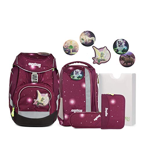 Preisvergleich Produktbild ERGOBAG FeenzauBär Kinder-Rucksack, Lila Galaxie Glow