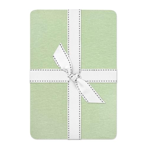 Image of Butterblu Frankie Fitted Crib Sheet 100% Organic Cotton for Baby & Toddler Mattress, Breathable for Boys & Girls, Sage, One Size