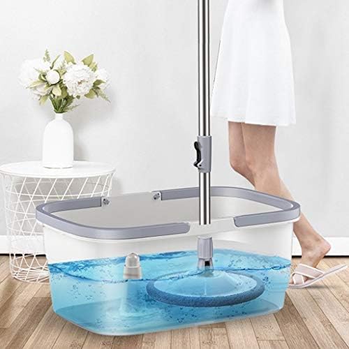 Rotating mop Without Hand Washing 360 Degree Swivel Set with Bucket Flat with Superfine Fiber for Kitchen
