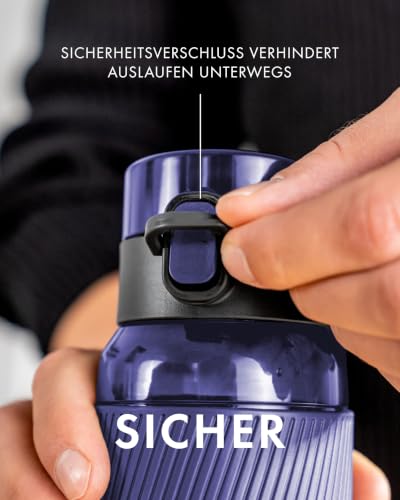 ZWILLING Trinkflasche 680 ml, Auslaufsicher, Fruchtsieb, Dunkel-Blau – Ansicht 4