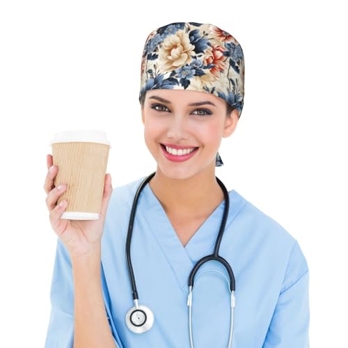 Image of Unisex Adjustable Surgical Sweatband - Elastic Bandage Cap - Scrub Caps for Nurse Working Cap