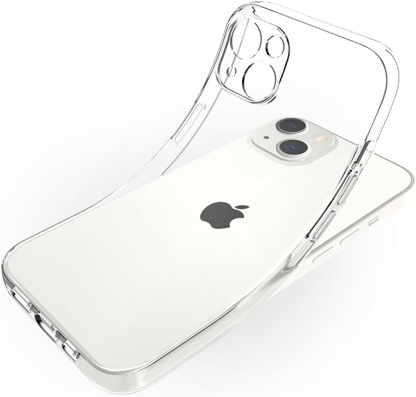Captor Cover Trasparente per iPhone 14 Pro 6.1 Pollici, Custodia TPU in Silicone Flessibile Morbida, Protezione di Alta Qualità con Bordo Rialzato per Schermo e Fotocamera