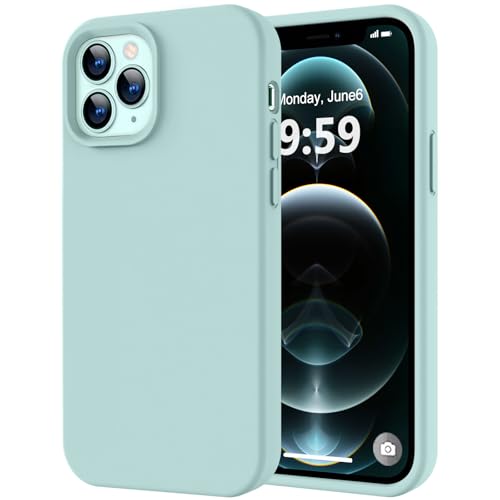Image of LOVE 3000 Compatible with iPhone 12 Pro Max Phone Case | Thickening 2.1 MM Liquid Silicone | Anti-Scratch Microfiber Lining | Full-Body Duty Heavy Protection Case for Men, Mint