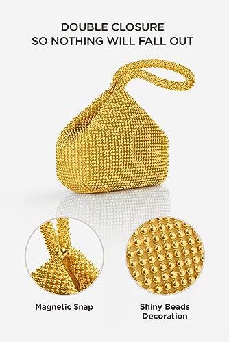 Image of BABEYOND Women's Beaded Clutch Evening Bags Vintage Elegant Triangle Purse for 1920s Party Prom Wedding