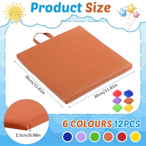 Coussins de sol imperméables de 12 pouces pour assises de maternelle