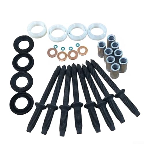 MeevrgR Injector Seal Washer O-ring Kit for 206, 207, 307, 407, 5008 3M5Q9R524AA, 3M5Q6K780BB