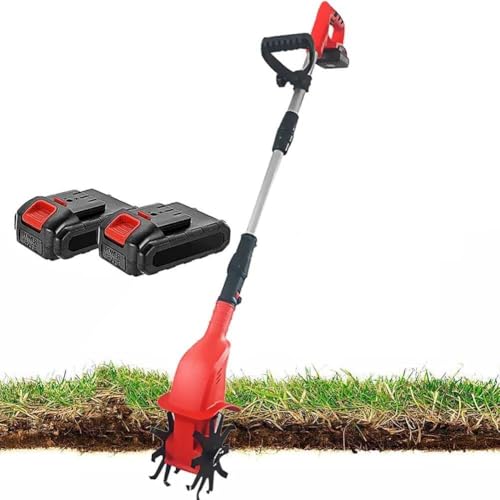 Coltivatore elettrico da giardino senza fili, alimentato a batteria, per la coltivazione di prati e giardini