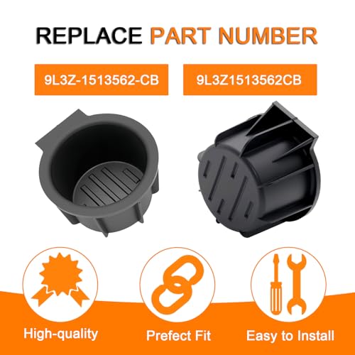 2 insertos de portavasos para consola frontal Ford F150 miniatura 5
