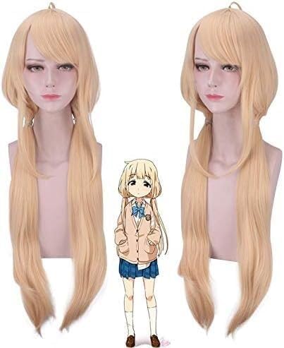 UearlidFutaba Anzu Cosplay Wig THE IDOLMASTER CINDERELLA GIRLS Cosplay Wig The Idolmaster Costume Cosplay Gold Hair Women + Wig Cap Cosplay Anime Wig Coser