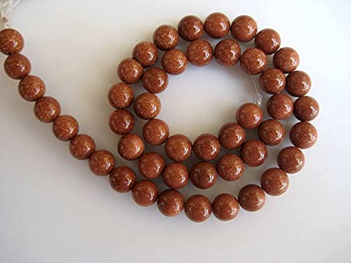 Pierre de soleil dorée perles 8mm grand trou 1mm pour loisirs créatifs et bijoux