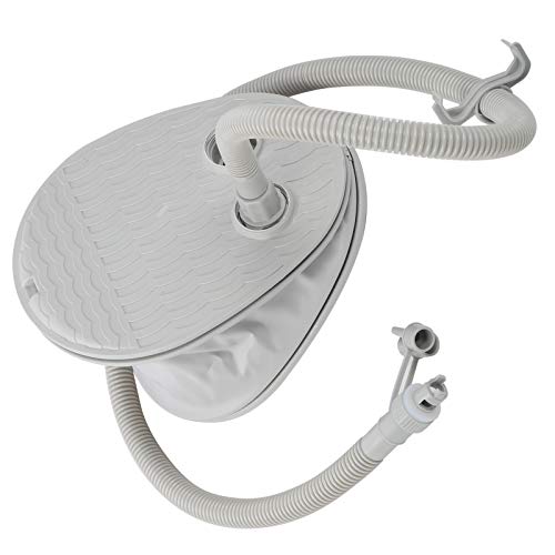 Tbest Fußpumpe, Tragbare XL-Fußluftpumpe mit Anschlussdüsen in 3 Größen für Schlauchboote