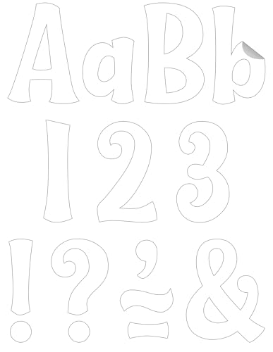 Lettres autocollantes blanches TCR9644 Teacher Created Resources 10,2 cm