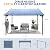 10 x 12 FT Gazebo for Patio, Weather-Resistant Pergola with Sloped Roof, Large Wall-Mounted Heavy Duty Awnings Waterproof Outdoor Shed Hardtop Gazebo Backyard Shade, Grey