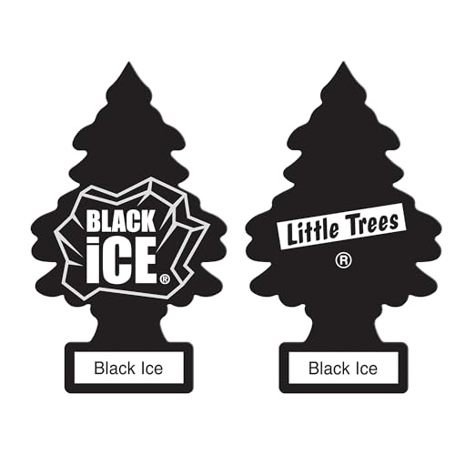 Image of Little Trees Black Ice Air Freshener | Bold Citrus & Woody Fragrance | Iconic Tree Hanging Design | For Car, Home, Wardrobe | Imported from USA