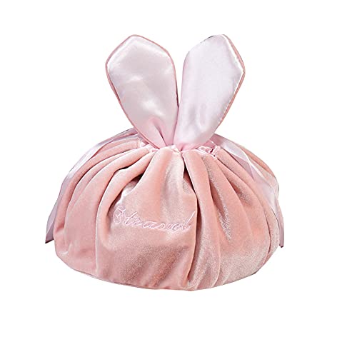 Kordelzug Make-Up Bag, Samt Kulturbeutel, Tragbare Kosmetiktasche Mit Kordelzug, Der Kordelzug Ist Eine Kosmetiktasche Aus Samt, Kordelzug Tragbar Groß für schminktaschenreise, Mädchen Nach Hause Cover