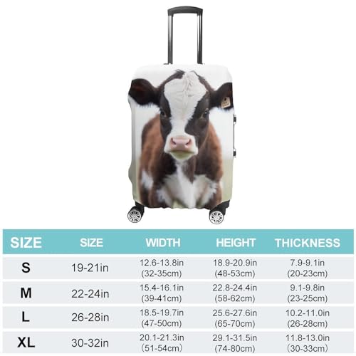 Cow Luggage Cover Tsa Approved Suitcase Covers for Luggage Elastic Washable Suit Case Covers Anti-Scratch Travel Luggages Sleeve Suitcase Protector Fits 19-30 Inch Case(S)2