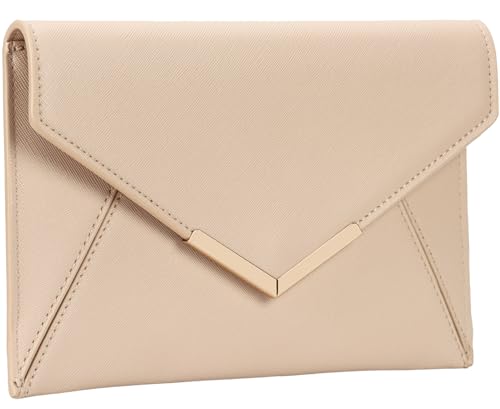 Dexmay Women Envelope Clutch Handbag Medium Saffiano Leather Foldover Clutch Purse - Image 3