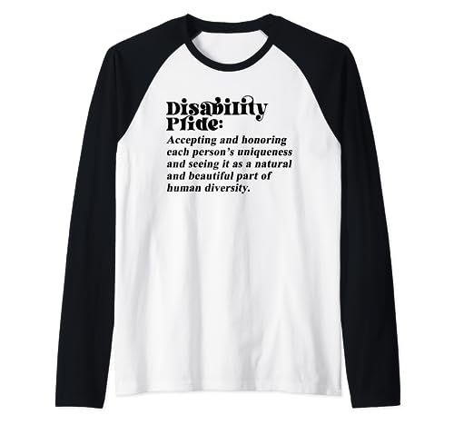 disability pride definition apparel disability awareness tee Raglan Baseball Tee