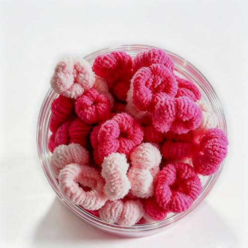 Small Hair Ties for Toddler Gilrs,Adult's Fine Hair,120pcs,No Damage Mini Hairties for Kids,Children,Soft Cotton Tiny Hair Tie,Seamless,Won't Pull Out (Pink) image 5