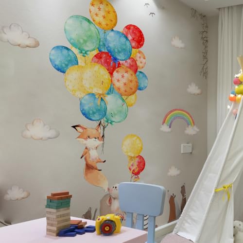 Vinilos decorativos infantil con zorrito y globos miniatura 6
