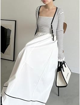 LILY BROWNニットビスチェ切り替えワンピース/ハンドウォッシャブル ニットビスチェ切り替えワンピース ハンドウォッシャブル リリー