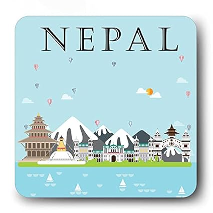 Giftcart Fridge Magnet in Souvenir Nepal Parachute 3.5 X 3.5 inch, Best Fridge Magnet, Magnet for Fridge Door, Stickers for Fridge Magnet, Souvenir Fridge Magnets, Souvenir Gifts