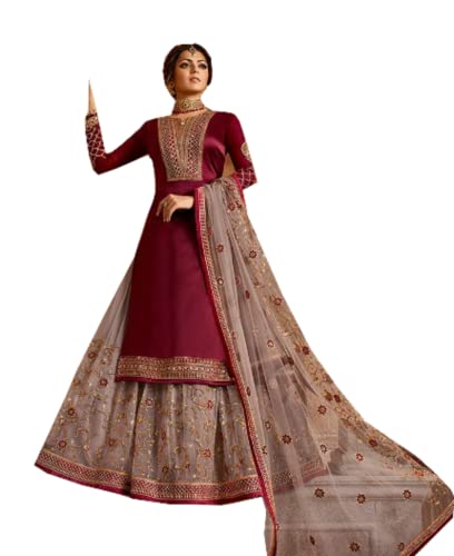 women's ready to wear indian embroidered ghaghra style salwar kameez (3001)