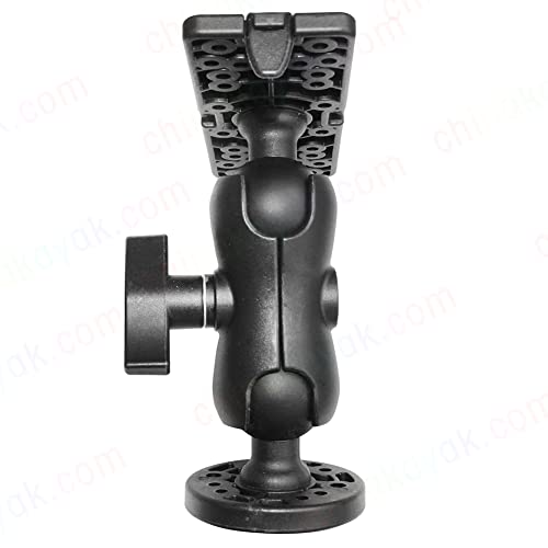 Image of 360 Rotatable Ball Mount Fish Finder Bracket with Universal Mounting Plate - Quick-Release Adjustable for Kayak Boat Sonar GPS Accessories