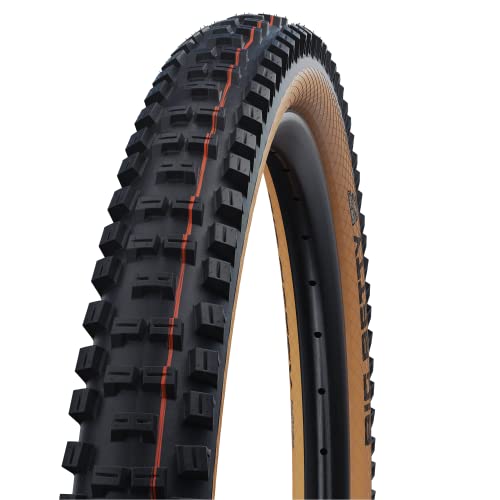 Schwalbe - Big Betty Downhill and Enduro Tubeless Folding Bike Tire | 29 x 2.4 | Evolution Line Addix Soft Super Gravity | Black/Tan