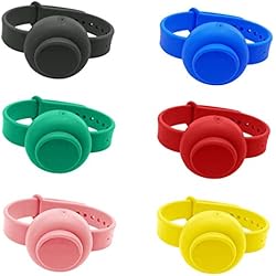 Dispensador De Lavado De Manos Bloodfin 2/6/7pcs Pulsera Portátil Dispensador De Mano,Silicona Pulsera De Mano Dispensador De Gel De Lavado De Manos Portátil para Viajes Escuela Camping Al Aire Libre