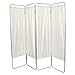Standard 4-Panel Privacy Screen - White 6 mil vinyl, 62" W x 68" H extended, 19" W x 68" H x3.25" D folded